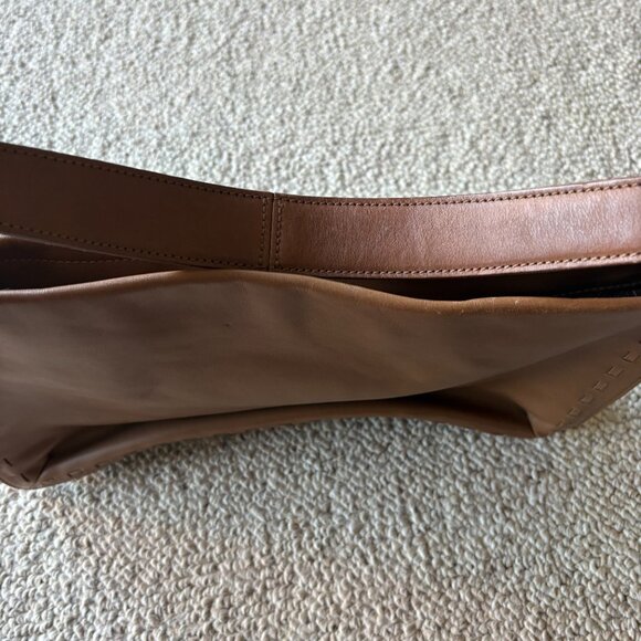 VTG Coach West End 9467 Brown Glovetanned Leather Whipstitch Shoulder Bag Y2K - Picture 9 of 11